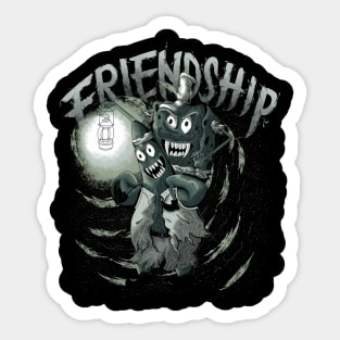 the friendship of monster bob and the star Sticker